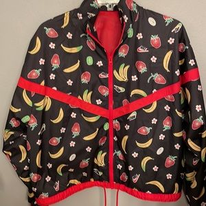 Nike Woven Fruit Print Jacket Size M